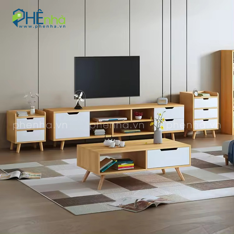kệ tivi gỗ MDF phủ Melamine