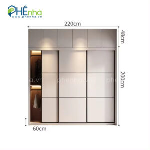 tủ quần áo gỗ công nghiệp cửa trượt