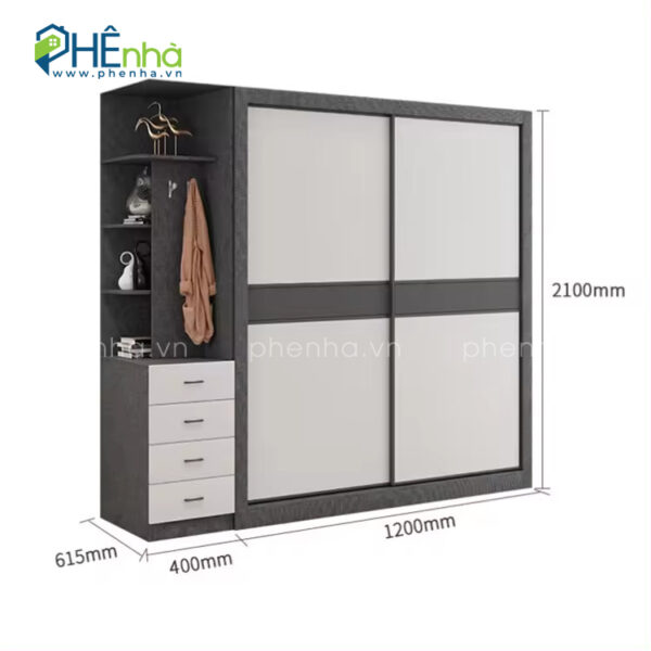 tủ quần áo 2 cánh