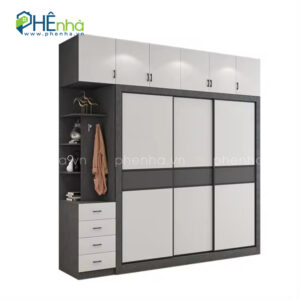 tủ quần áo kịch trần cửa lùa 3 cánh