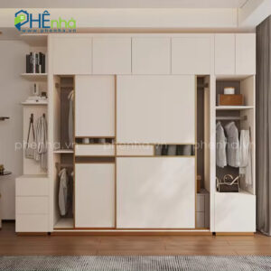 tủ quần áo kịch trần cửa trượt 2 cánh