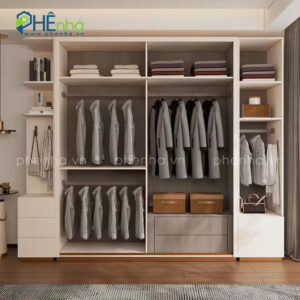 tủ quần áo kịch trần cửa trượt thông minh