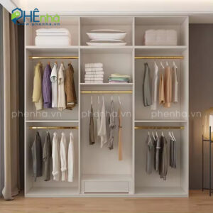 tủ quần áo mdf cửa quay