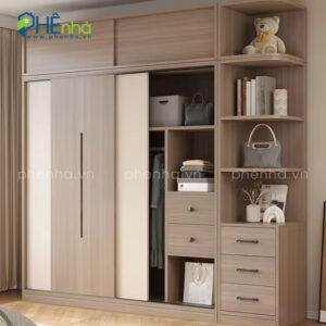 tủ quần áo cửa trượt gỗ mdf