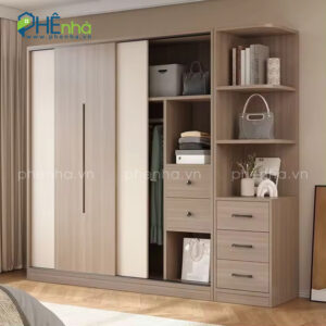 tủ quần áo cửa trượt mdf