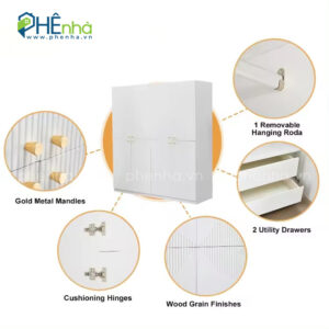 tủ quần áo 8 cánh nhỏ gọn