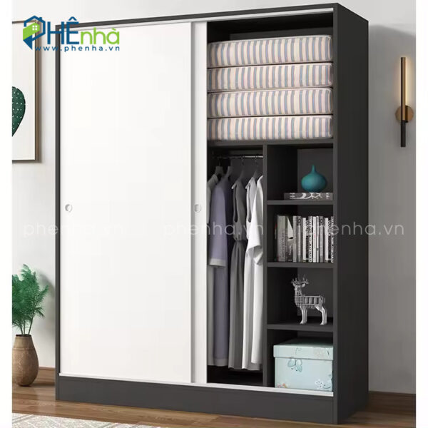 tủ quần áo gỗ mdf cửa trượt