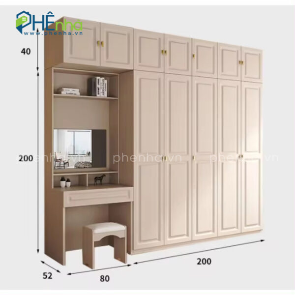 tủ quần áo kèm bàn trang điểm
