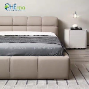 giường ngủ bọc da