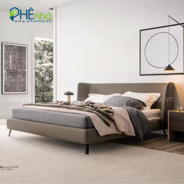 giường ngủ bọc da hiện đại