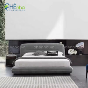 giường ngủ bọc nỉ nhung