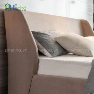 giường ngủ bệt bọc nỉ nhung