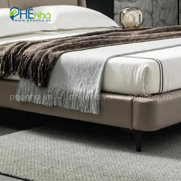Giường ngủ đơn giản hiện đại bọc da - GN48 - Hình ảnh 4