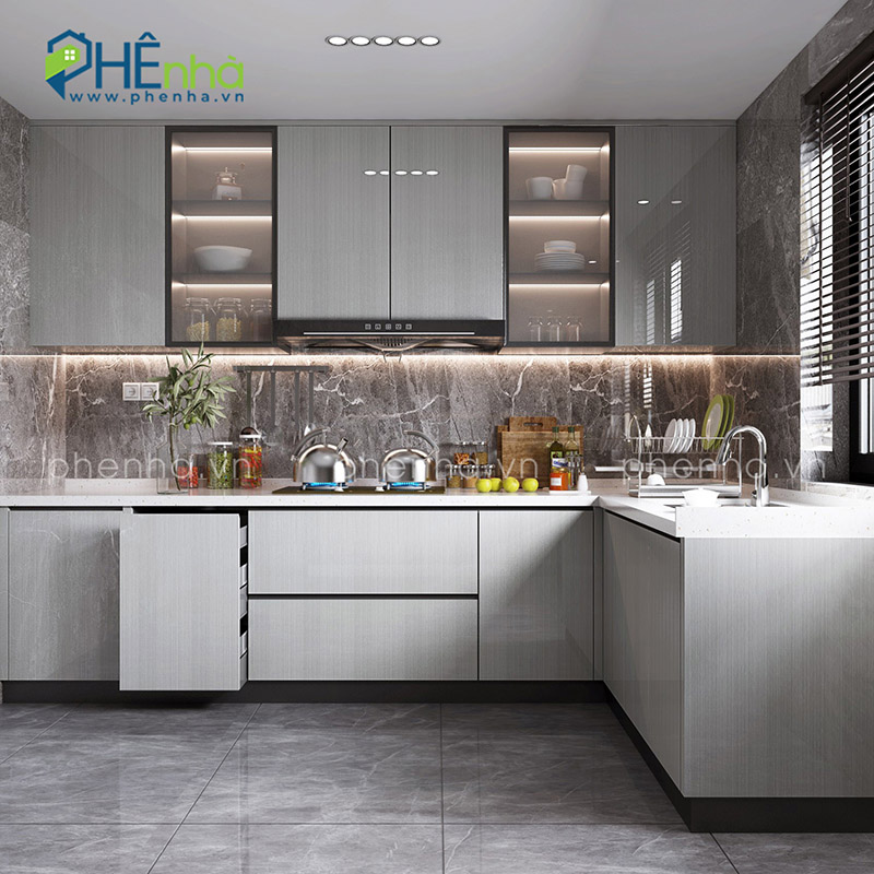 mẫu tủ bếp gỗ đẹp