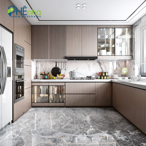 tủ bếp gỗ mdf cao cấp