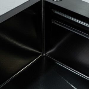 Bộ vòi chậu rửa 1 hố thác nước nano đen cao cấp - FC-B7546