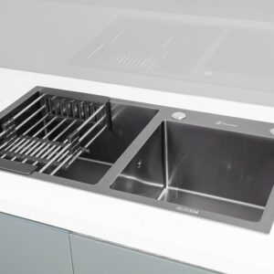 Chậu rửa 2 hố lệch SUS304 Fulco - FC-S01S