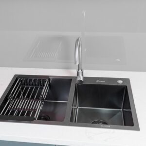 Chậu rửa 2 hố lệch SUS304 Fulco - FC-S01S