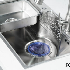 Bộ chậu vòi rửa 1 hố inox304 xước mờ cao cấp Fulco - FC-D7546