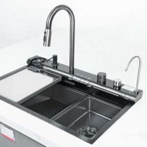 Bộ chậu vòi rửa một hố thác nước nano cao cấp Fulco - FC-E7546