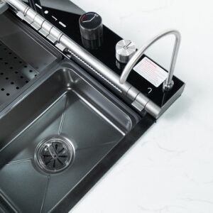 Bộ chậu vòi rửa một hố thác nước nano cao cấp Fulco - FC-E7546