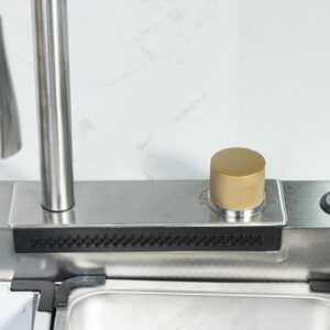 Bộ chậu vòi rửa 1 hố thác nước inox trắng xước - FC-B7546