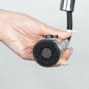 Bộ chậu vòi rửa 1 hố thác nước inox trắng xước - FC-B7546