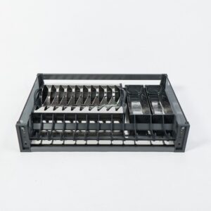 giá bát đĩa inox hộp vách kính