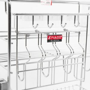 Giá đựng chai lọ dao thớt inox nan tròn Fulco (200mm) - FC08-01