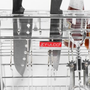 Giá đựng chai lọ dao thớt inox nan tròn Fulco (200mm) - FC08-01