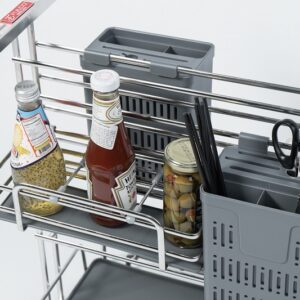 Giá đựng chai lọ dao thớt nan oval inox 304 Fulco (350mm) - FC90