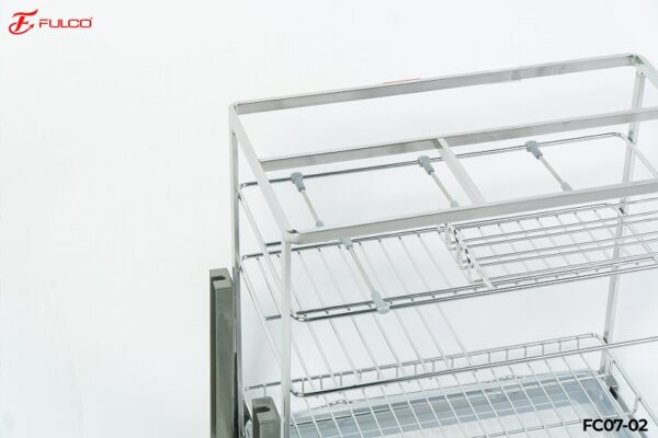 Giá đựng chai lọ dao thớt nan vuông Fulco (200mm) - FC07-02