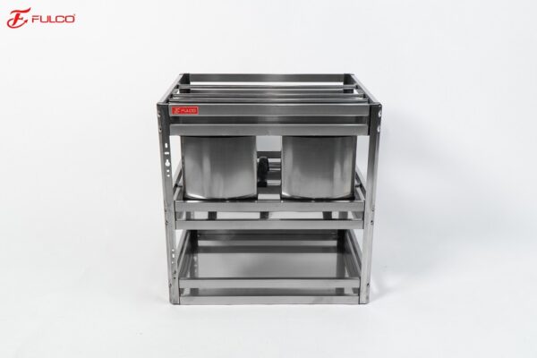 Giá đựng chai lọ dao thớt inox hộp Fulco (300mm) - FC17
