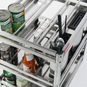 Giá đựng chai lọ dao thớt inox hộp Fulco (300mm) - FC17