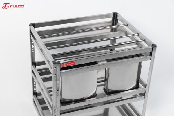 Giá đựng chai lọ dao thớt inox hộp Fulco (300mm) - FC17