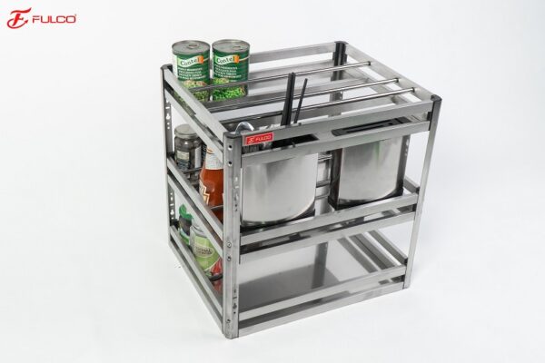 Giá đựng chai lọ dao thớt inox hộp Fulco (300mm) - FC17
