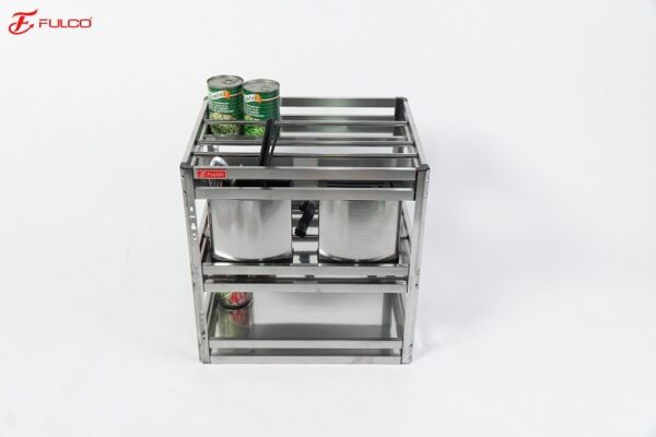 Giá đựng chai lọ dao thớt inox hộp Fulco (300mm) - FC17