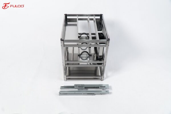 Giá đựng chai lọ dao thớt inox hộp Fulco (300mm) - FC17