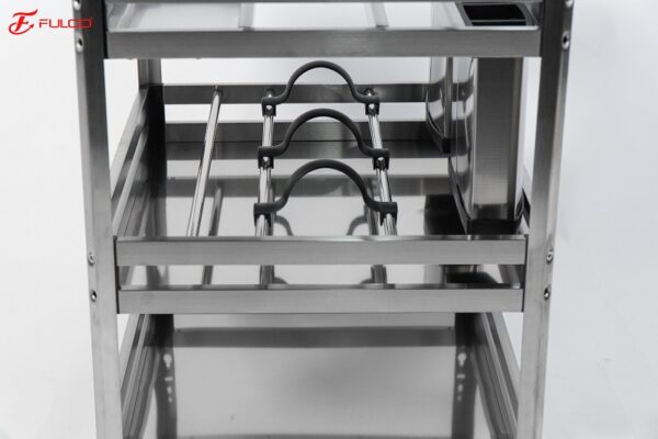 Giá đựng chai lọ dao thớt inox hộp Fulco (300mm) - FC17