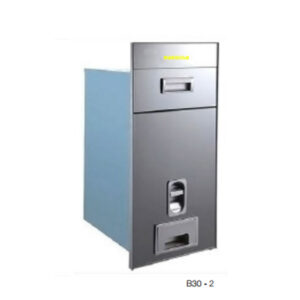 thùng gạo nút nhấn màu bạc