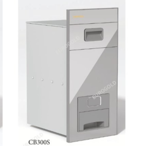 Thùng gạo mặt gương nút nhấn màu bạc