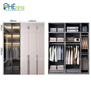 tủ quần áo cánh kính
