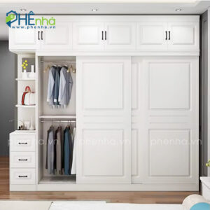 tủ quần áo tân cổ điển cửa lùa