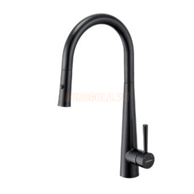 Vòi nước dây rút inox 304 phủ nano đen EUF118DR