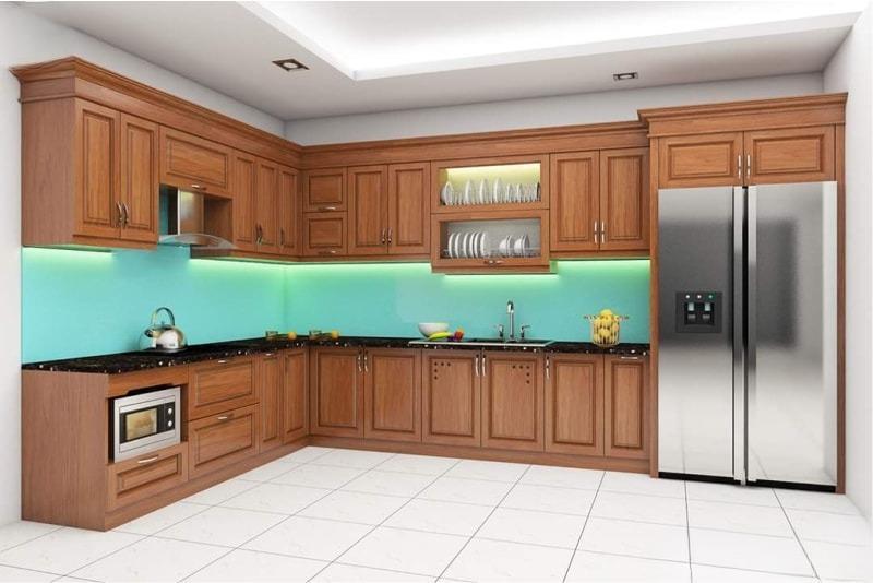 tủ bếp gỗ tự nhiên