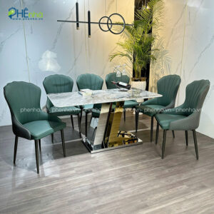 bo ban an 6 ghe boc da mat da thach anh ba26 6