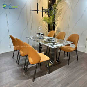 bo ban an 6 ghe boc da mat da thach anh dep ba14 3