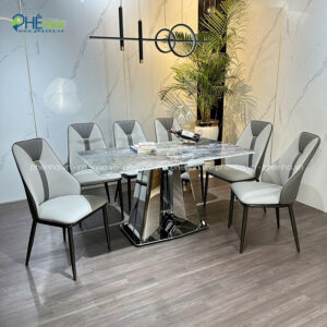 bo ban an 6 ghe hien dai boc da microfiber ba06 3