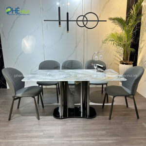 bo ban an 6 ghe mat da thach anh 6 ghe cao cap ba21 1