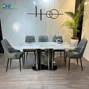 bo ban an mat da thach anh 6 ghe boc da doc dao ba20 1